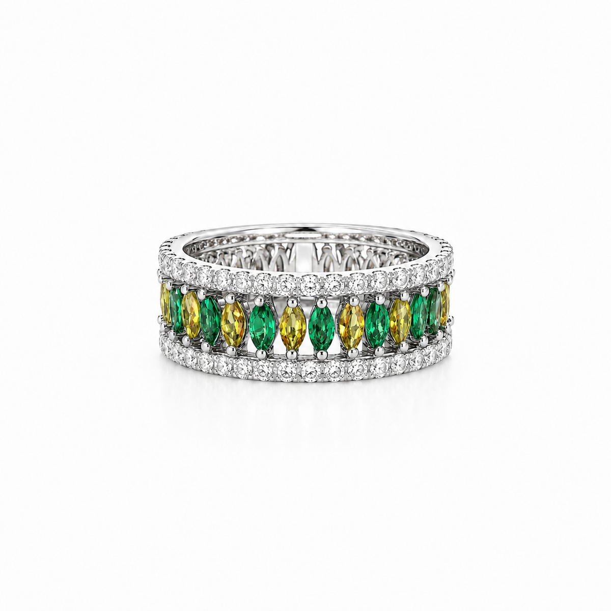 Emerald Stack Ring